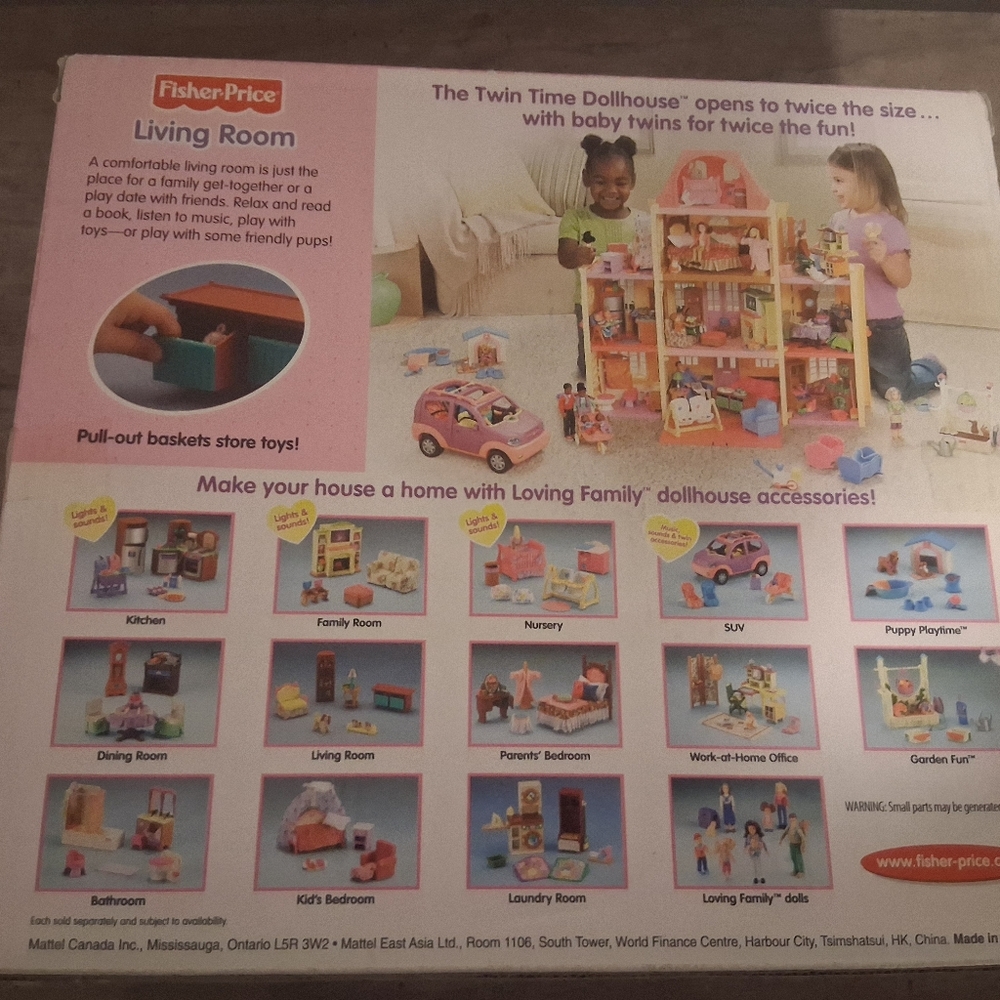 Fisher-Price Loving Family Living Room Set W/ Dogs - Picture 2 of 2